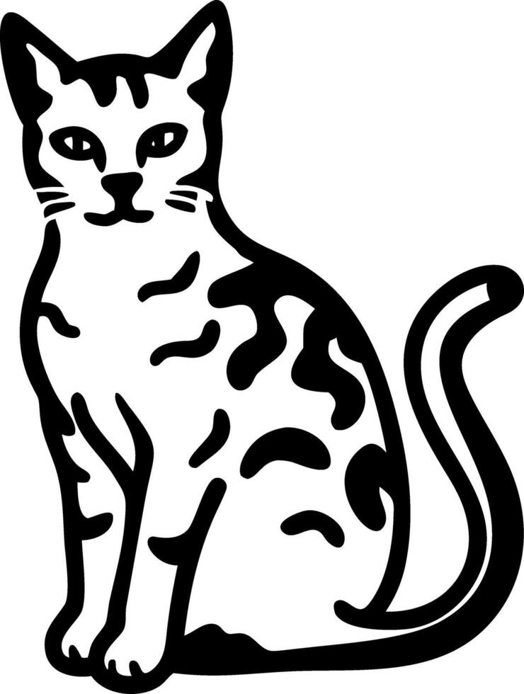 Illustration Sitting Cat Silhouette for Design and Decoration Projects vector