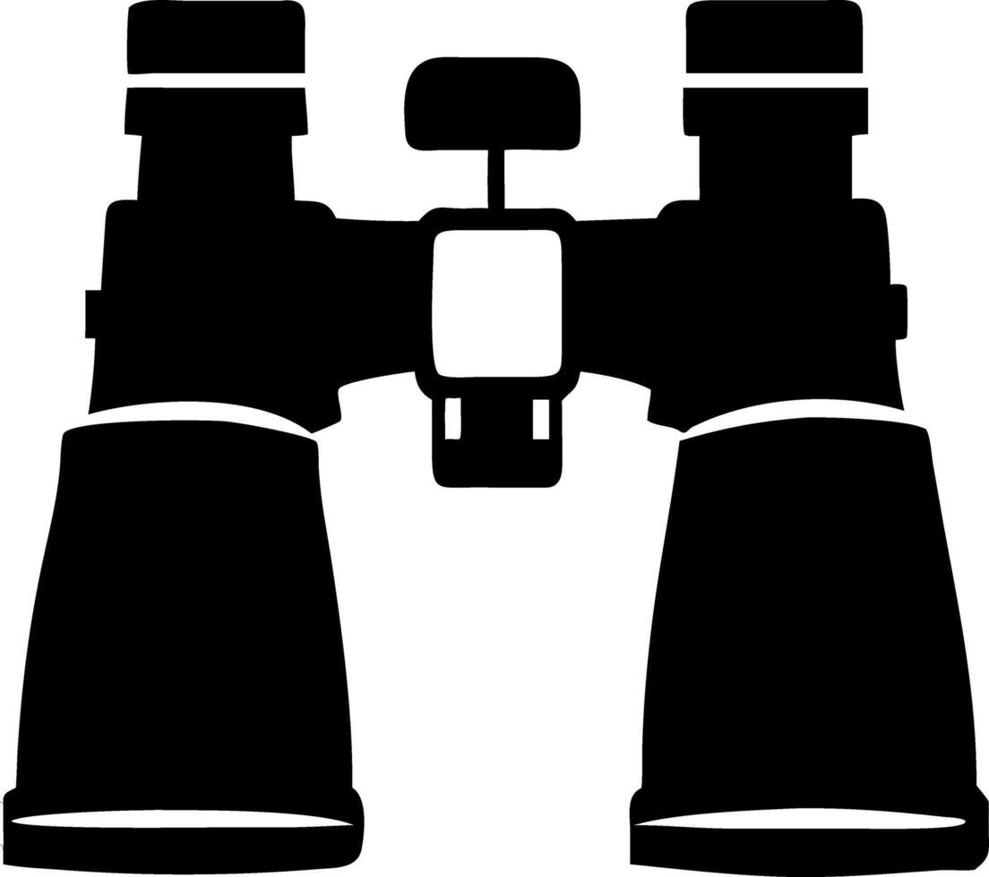 Silhouette of Classic Binoculars for Adventure and Exploration Themes vector