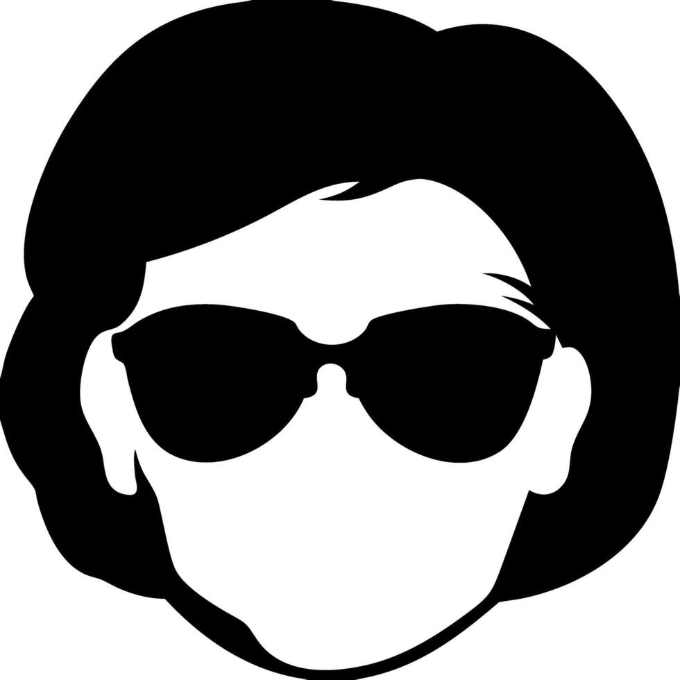 Silhouette of Person Wearing Sunglasses Perfect for Design and Branding vector
