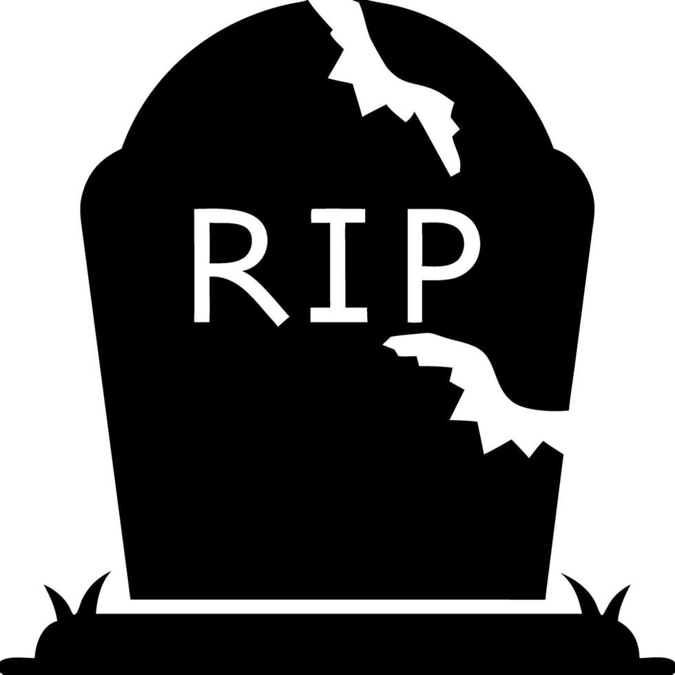 Tombstone RIP Design for Halloween and Tattoo Art vector