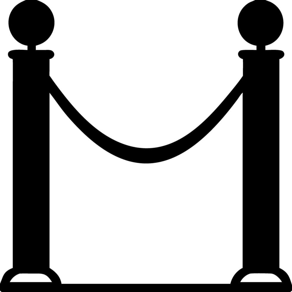 Velvet Rope Barrier for Event and Security Illustration vector