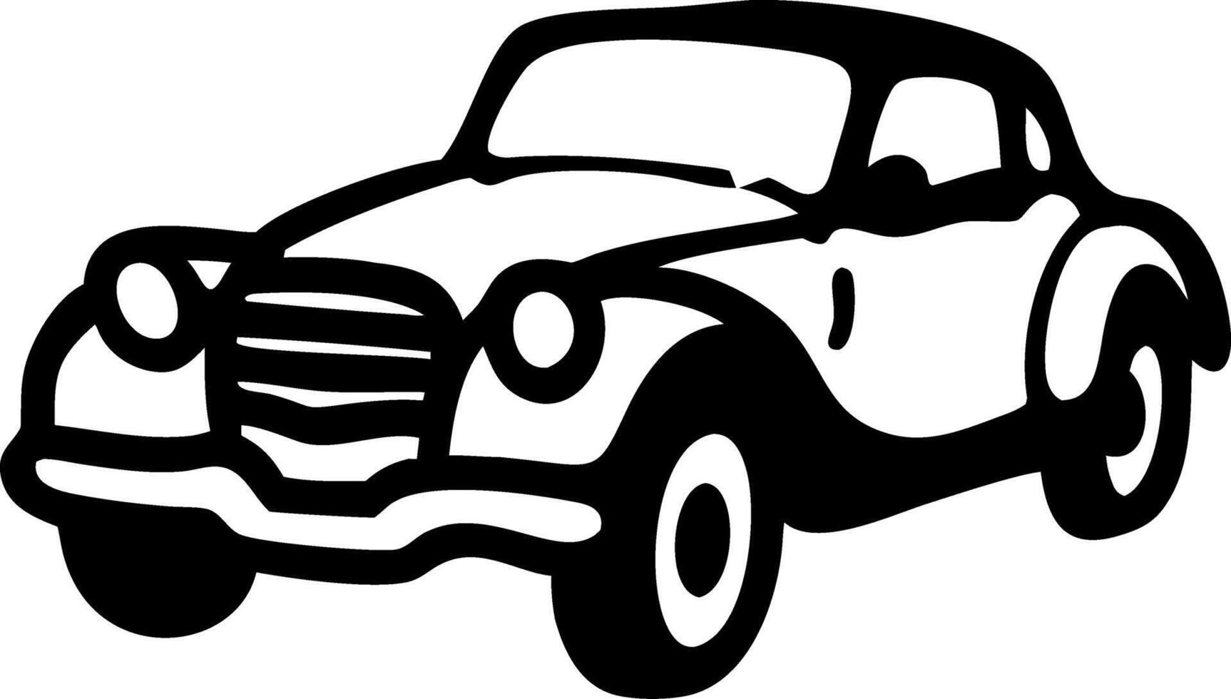 Vintage Classic Car Silhouette Design for Retro Art and Craft Projects vector