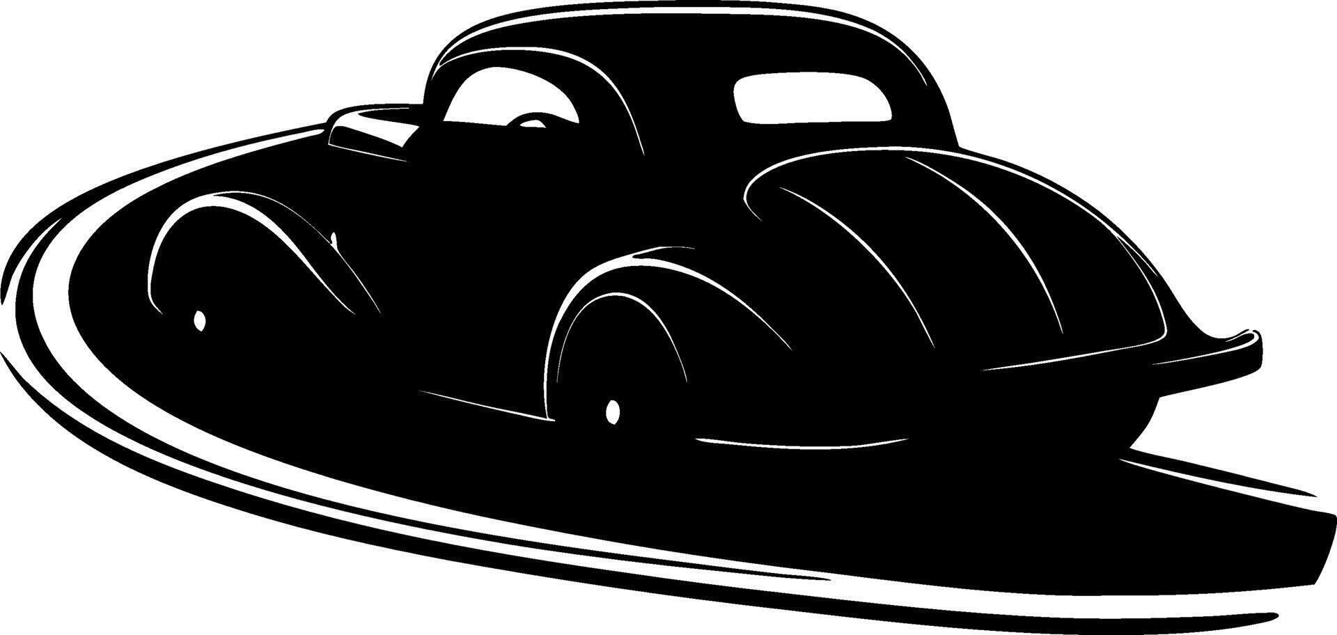Vintage Car Silhouette Retro Automobile Design for Decoration and Art vector