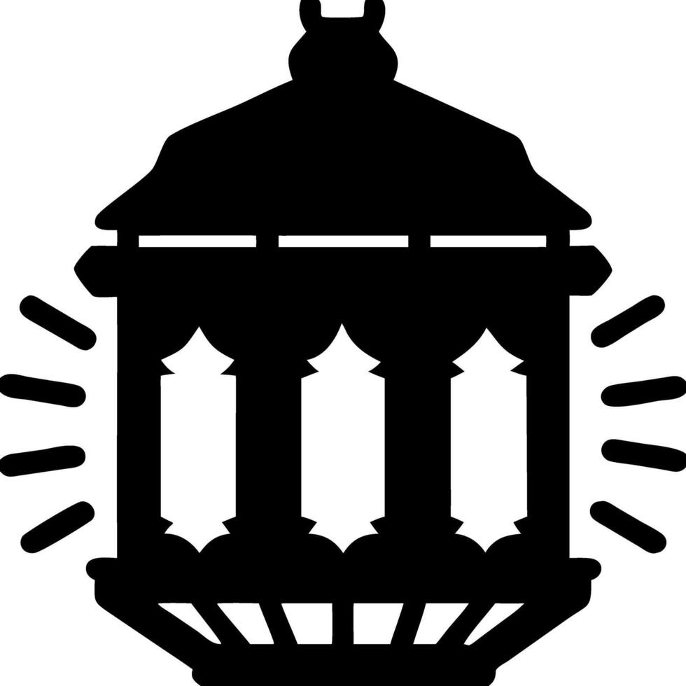 Vintage Lantern Silhouette for Posters and Design Projects vector
