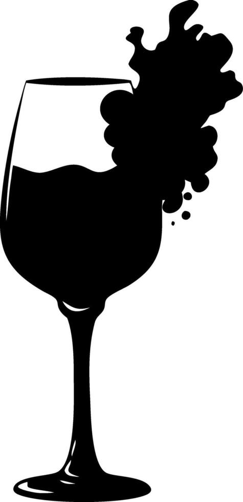 Wine Glass Splash Silhouette for Art and Decor Projects vector
