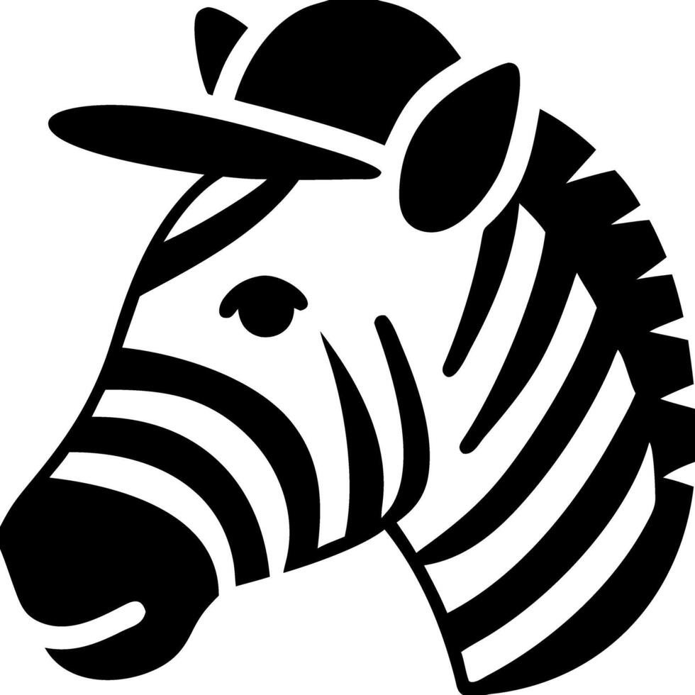 Zebra Wearing Hat Stylish Art for Logos and T-Shirt Design vector