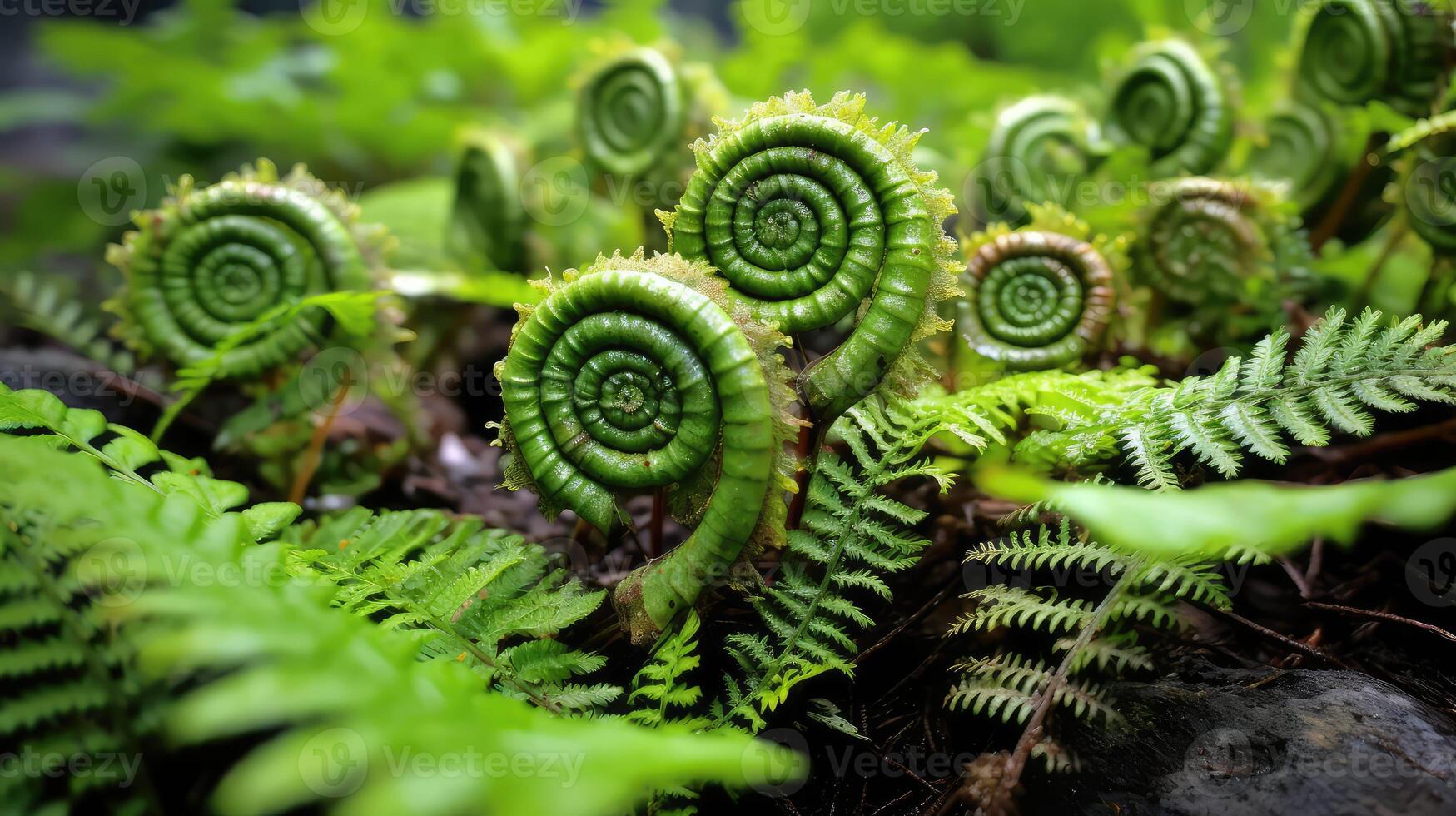 fiddleheads fern leaves photo