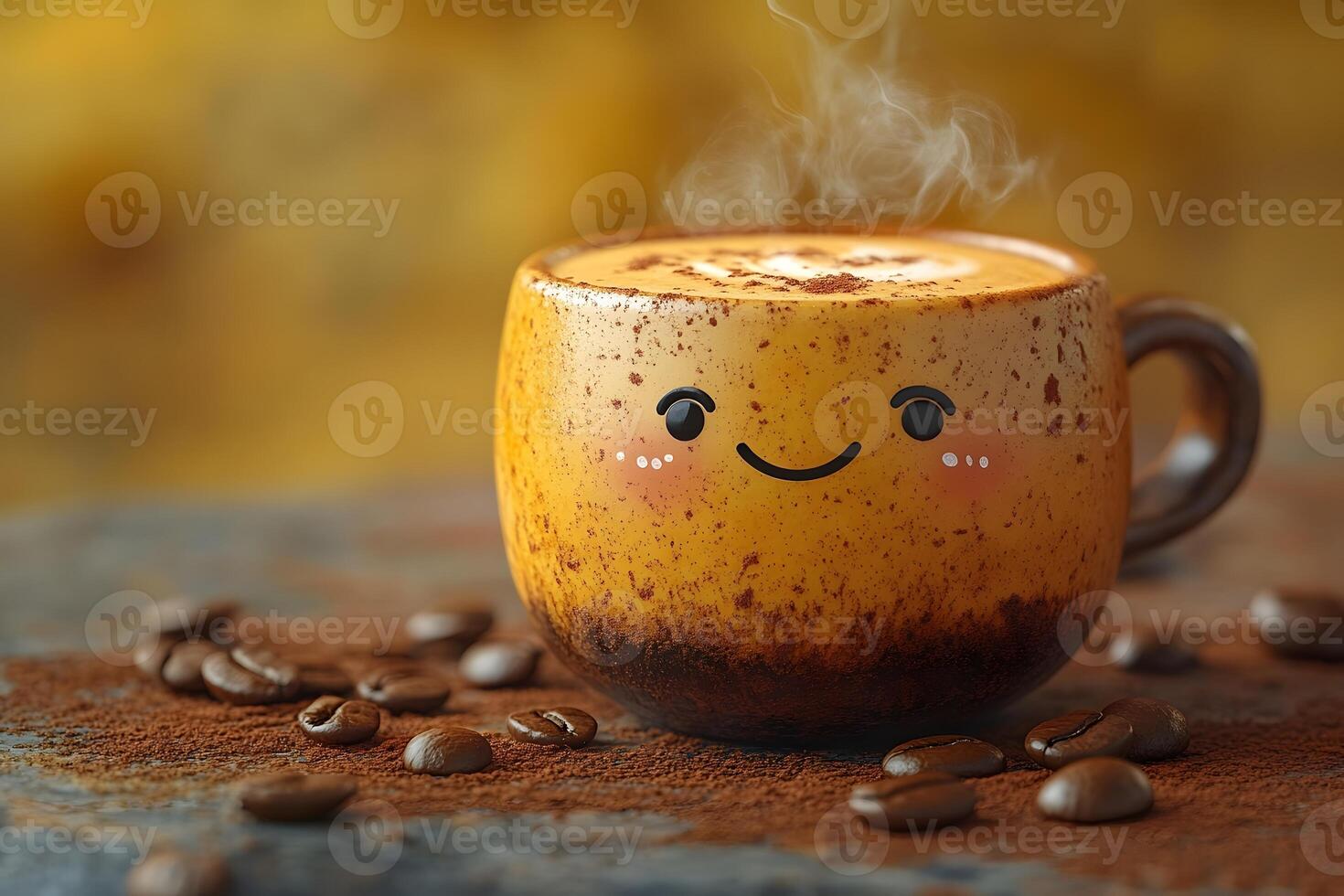 Autumn Cozy Coffee Mug with Smiley Face Design for Seasonal Joy and Warmth photo