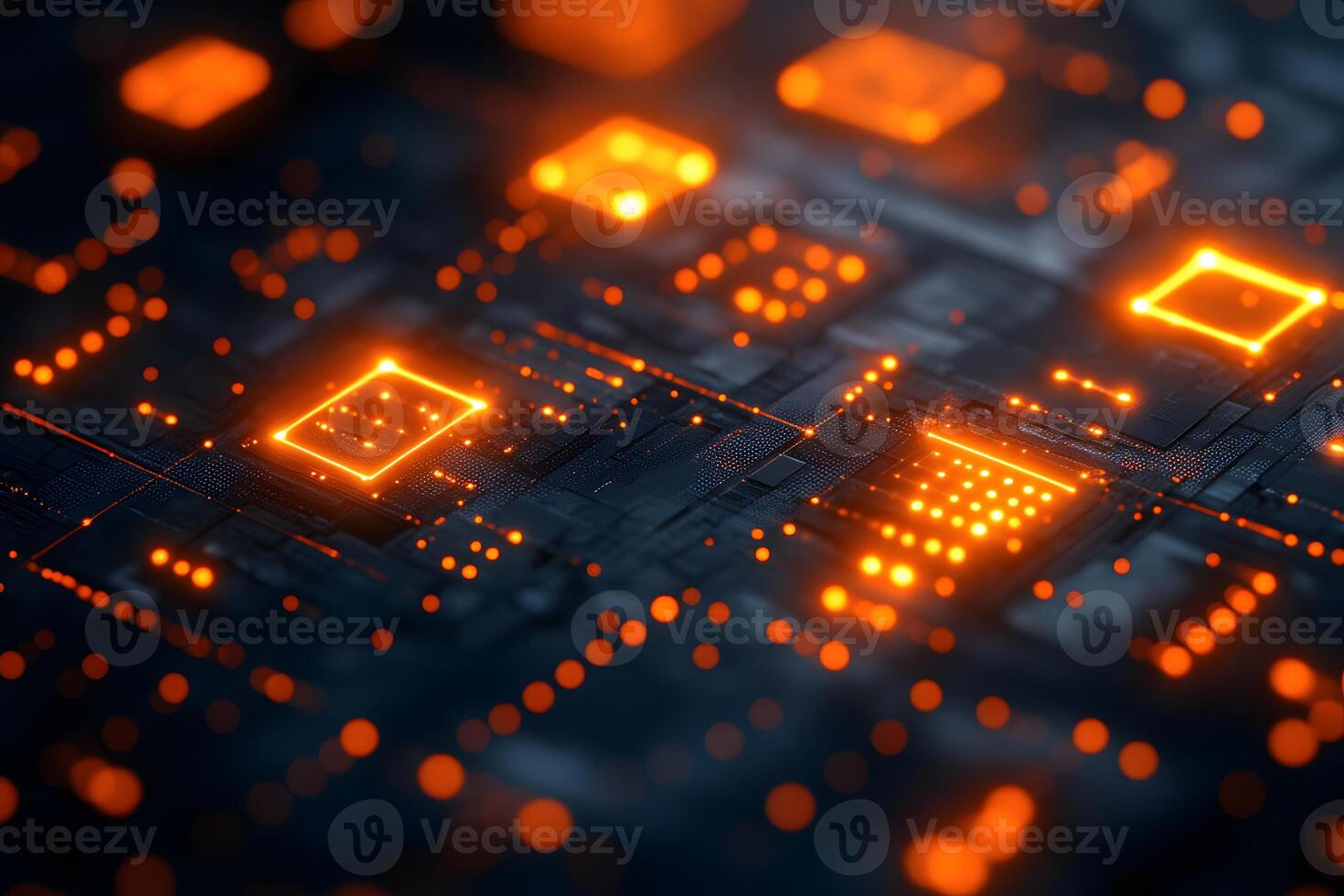 View of the brightly colored board with chips. photo