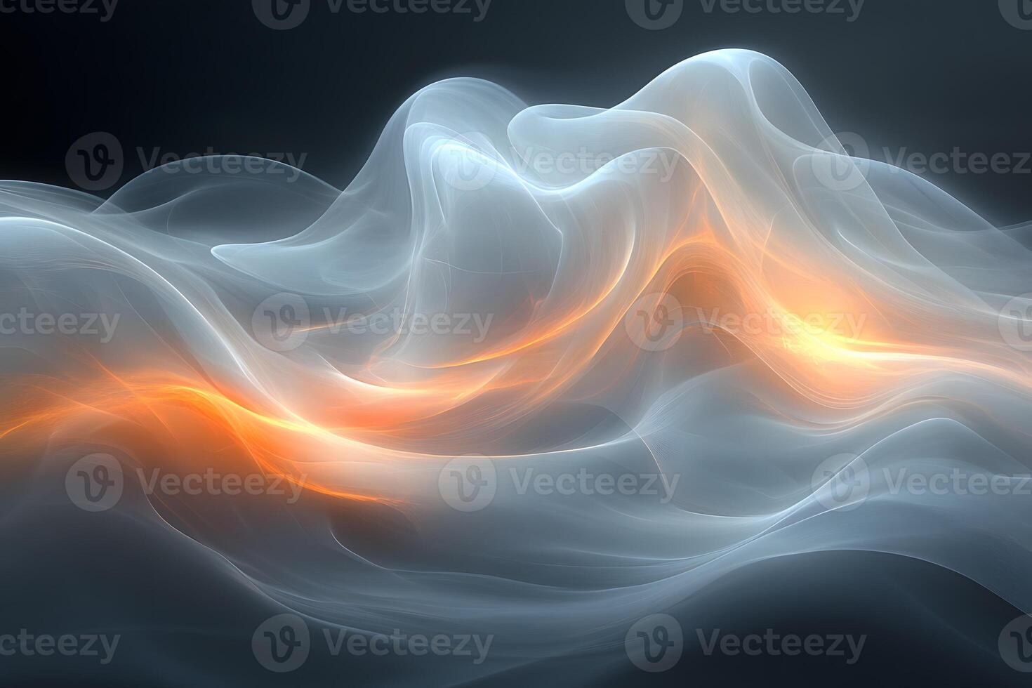 Abstract Flowing Energy Waves with Luminous Glow for Modern Design photo