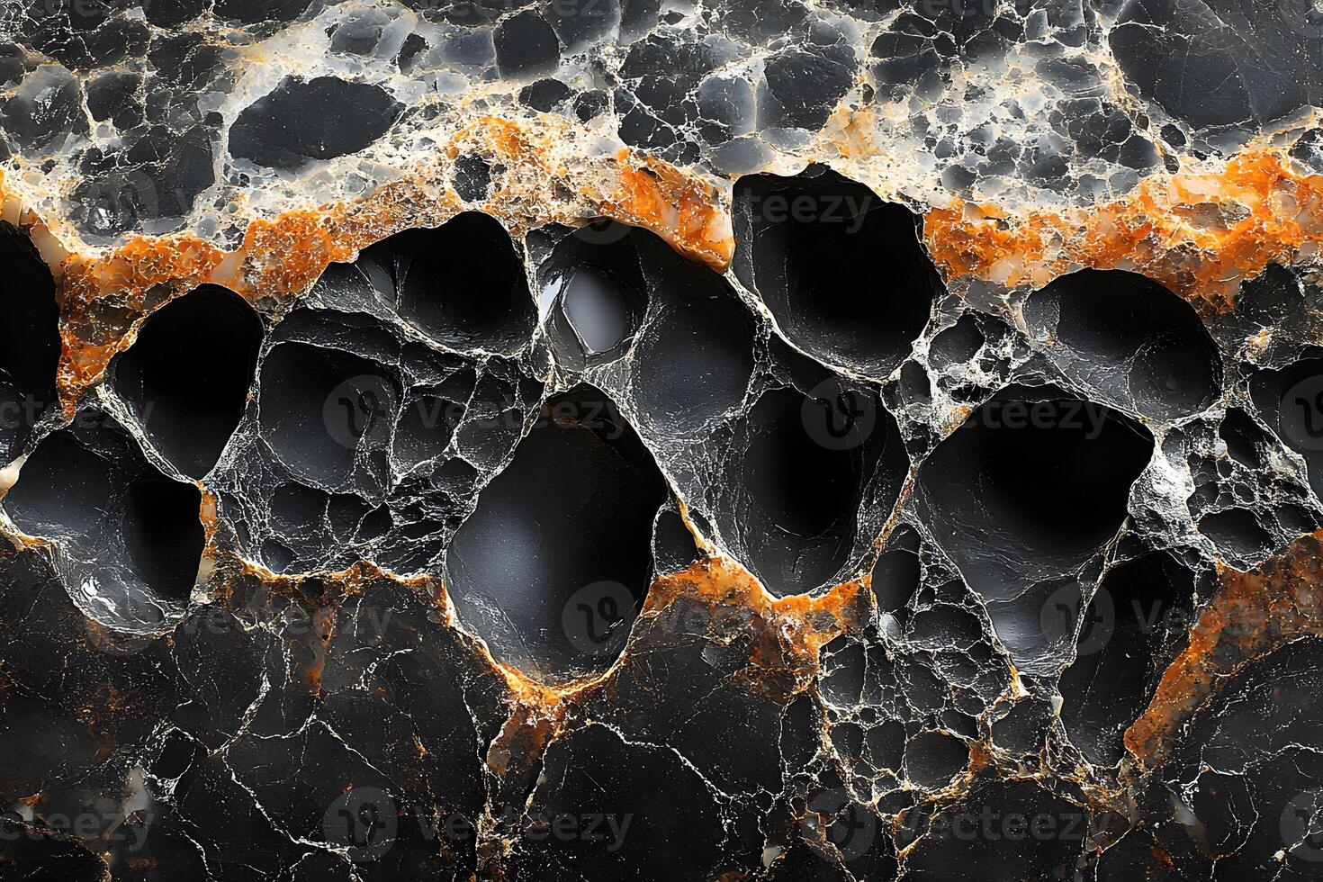 Abstract Marble Surface with Natural Black and Orange Patterns for Design and Art photo