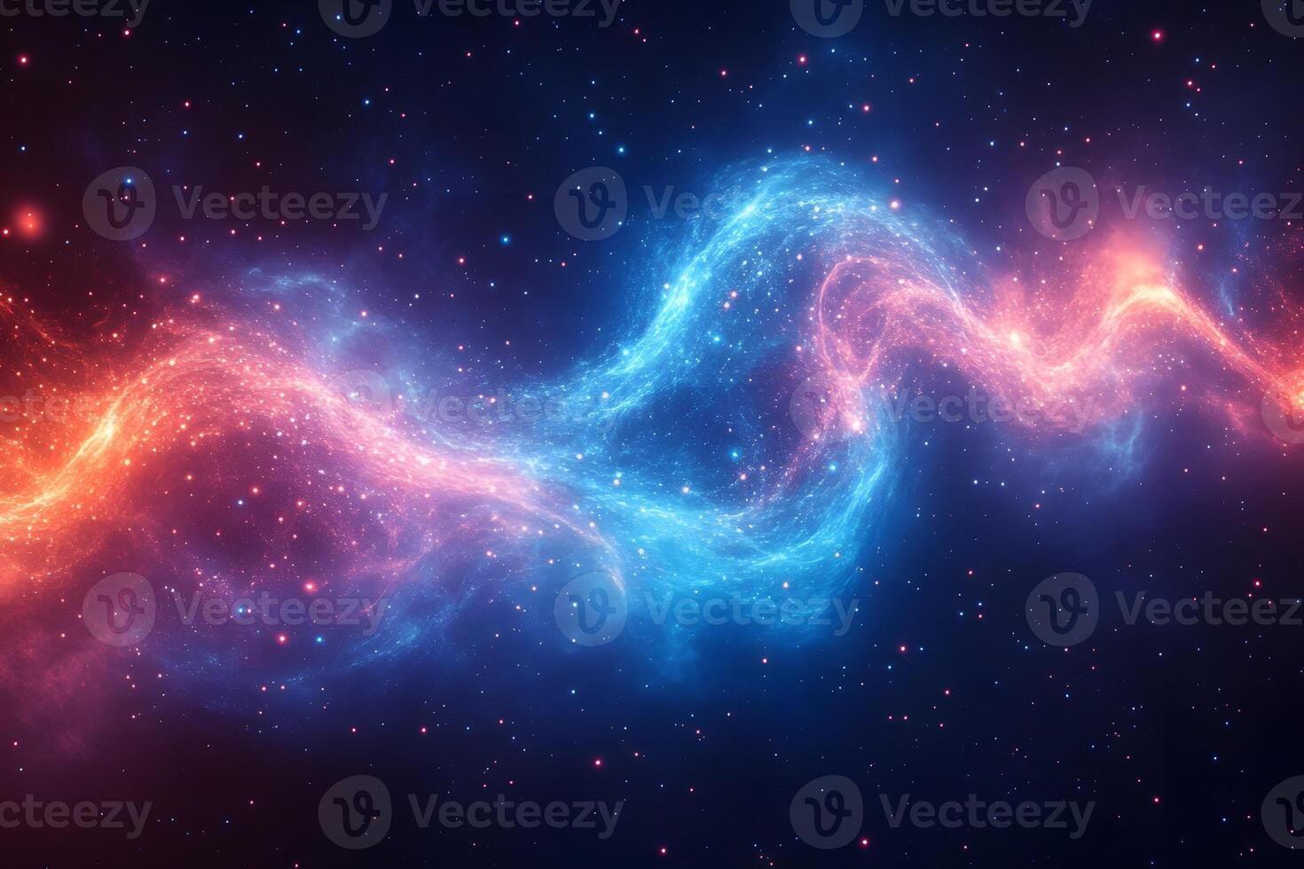 Mystical Interstellar Energy Waves in Deep Space - Digital Art for Cosmic-Themed Projects photo