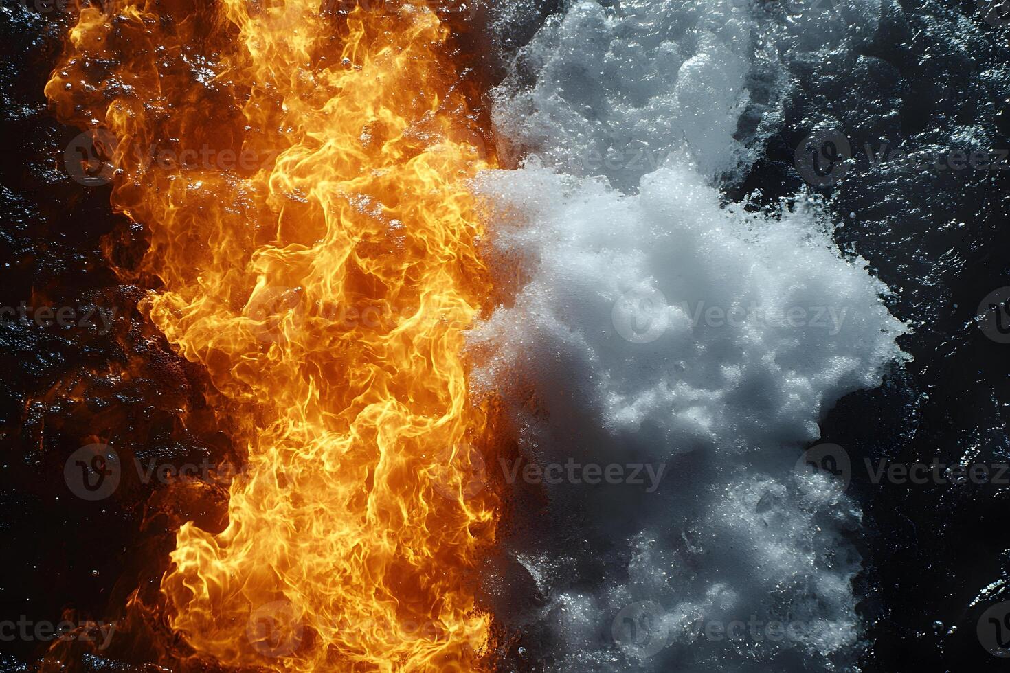 Dynamic Contrast of Fire and Water Elements for Dramatic Design photo