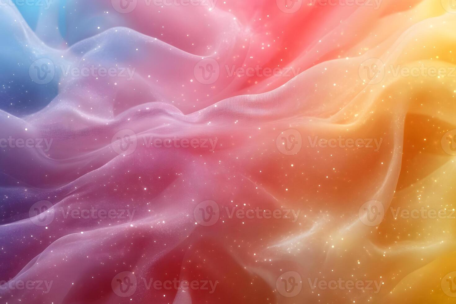 Abstract Cosmic Waves with Colorful Gradient and Sparkling Stars photo