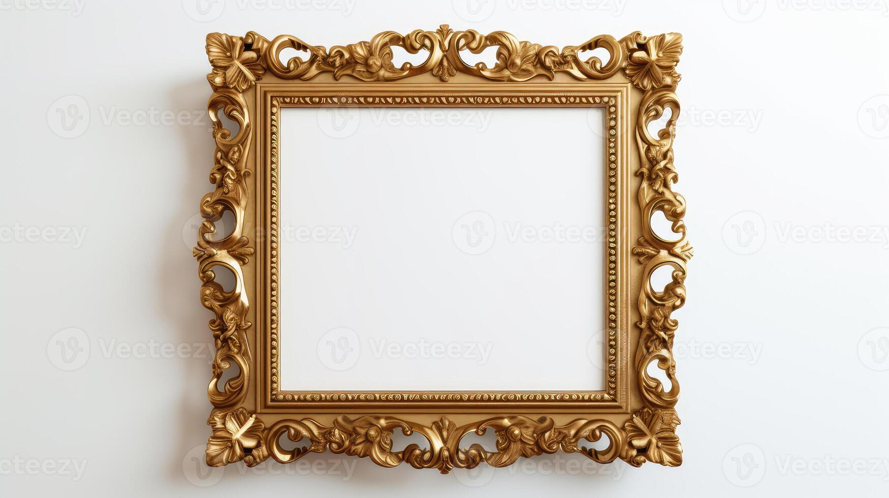 design square gold frame photo