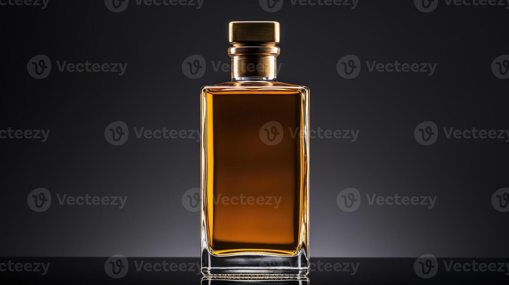 clear blank whiskey bottle photo