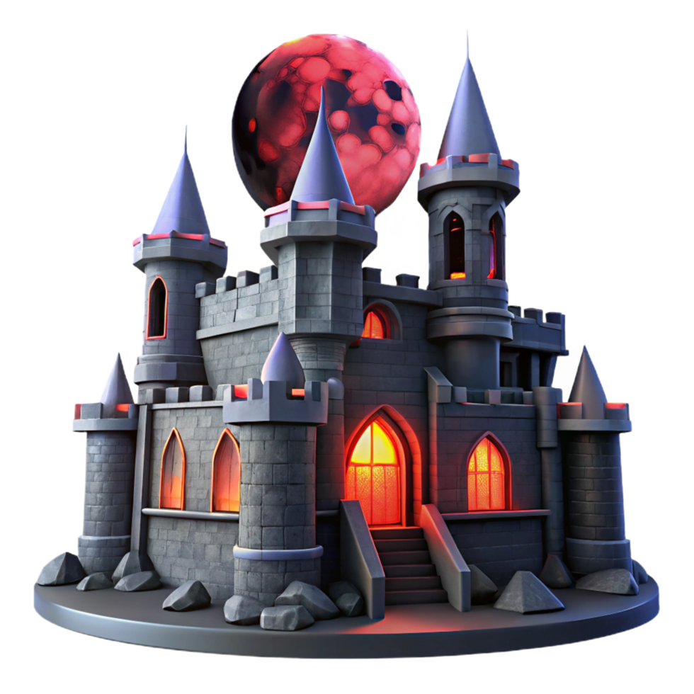 Dark Castle 3D Render png