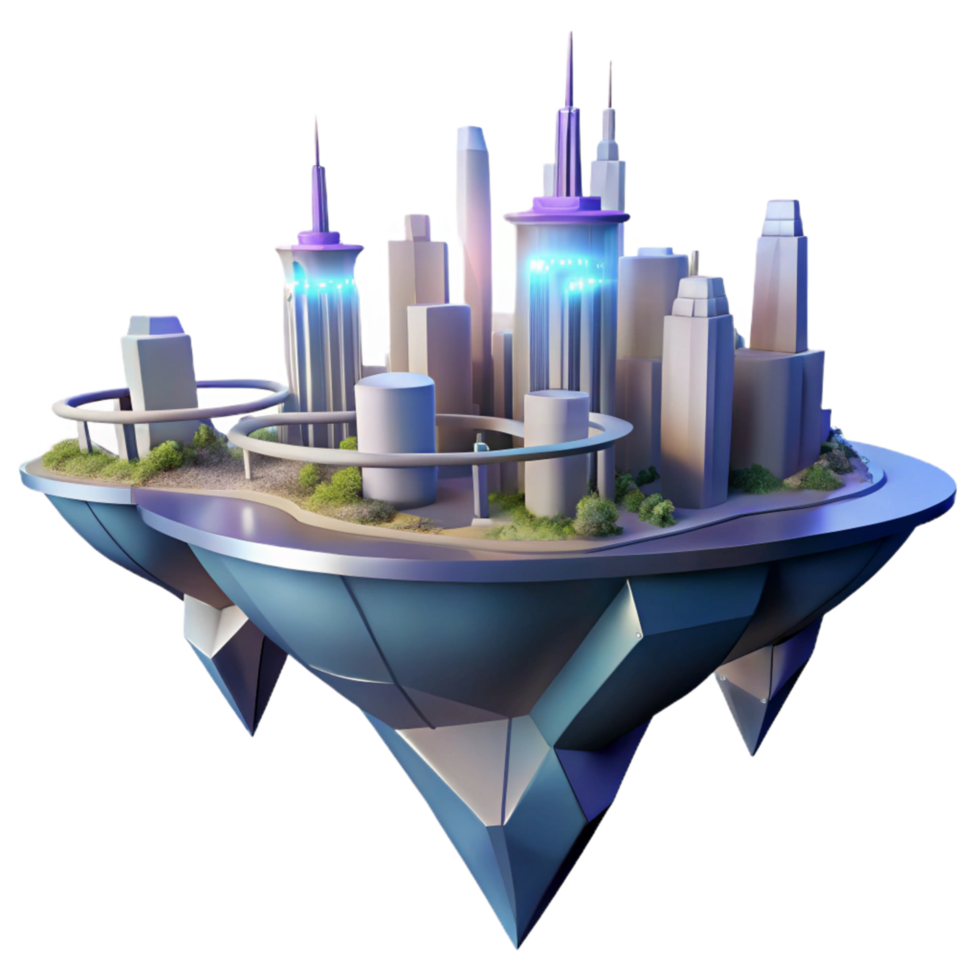 Futuristic Floating City Architectural Design and Urban Planning in a Novel Setting png