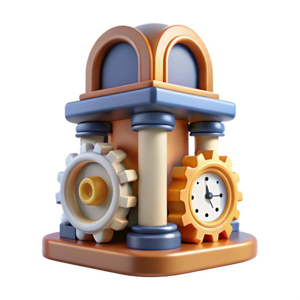 Time Management System Efficient Workflow Clockwork Precision png