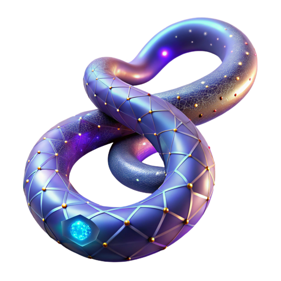 Interconnected Network A 3D Abstract Representation of a Complex System png