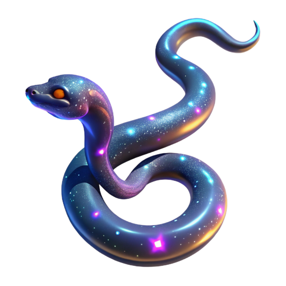 Cosmic Serpent A Celestial Snake Illustration png