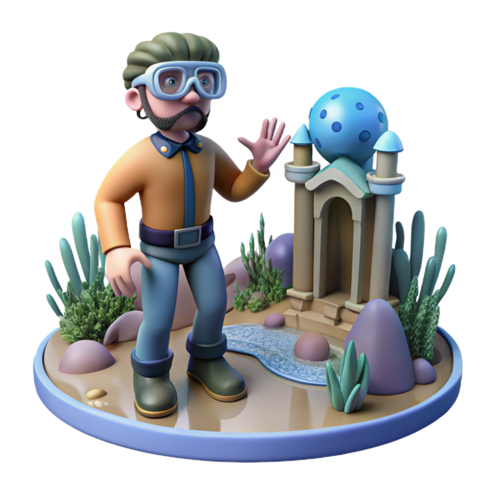 3D Cartoon Character by Oasis png
