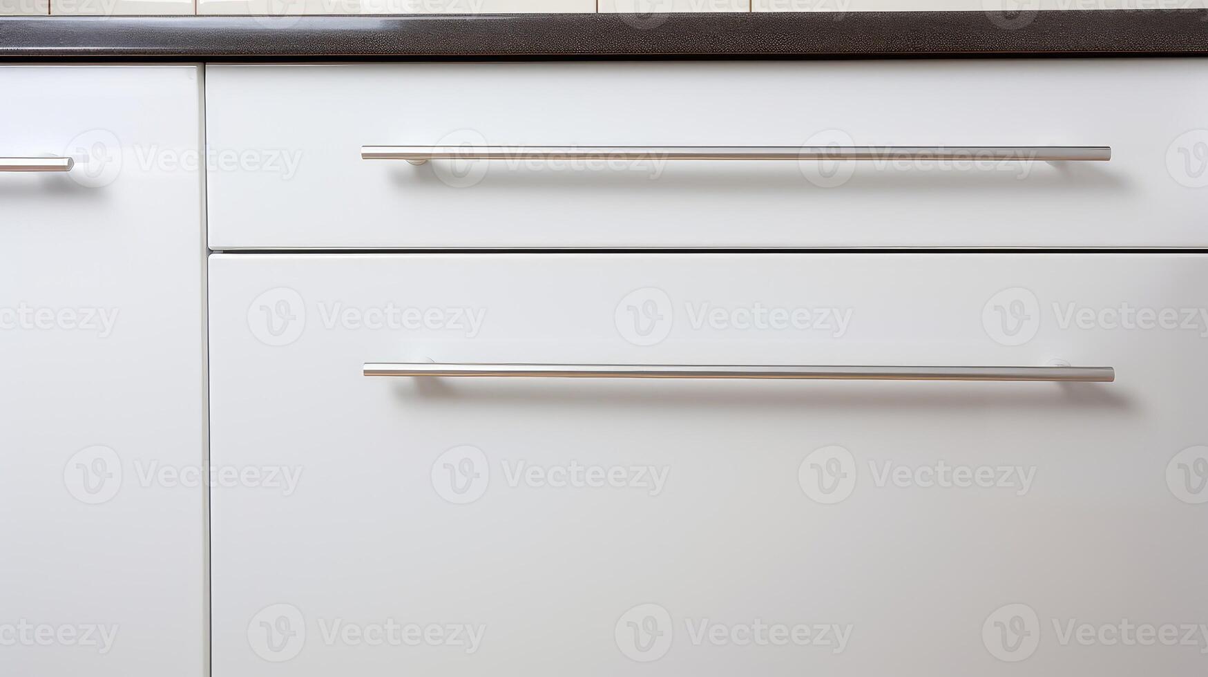 sleek kitchen cabinet handles photo