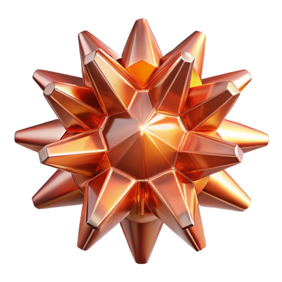 Copper Geometric Starburst png