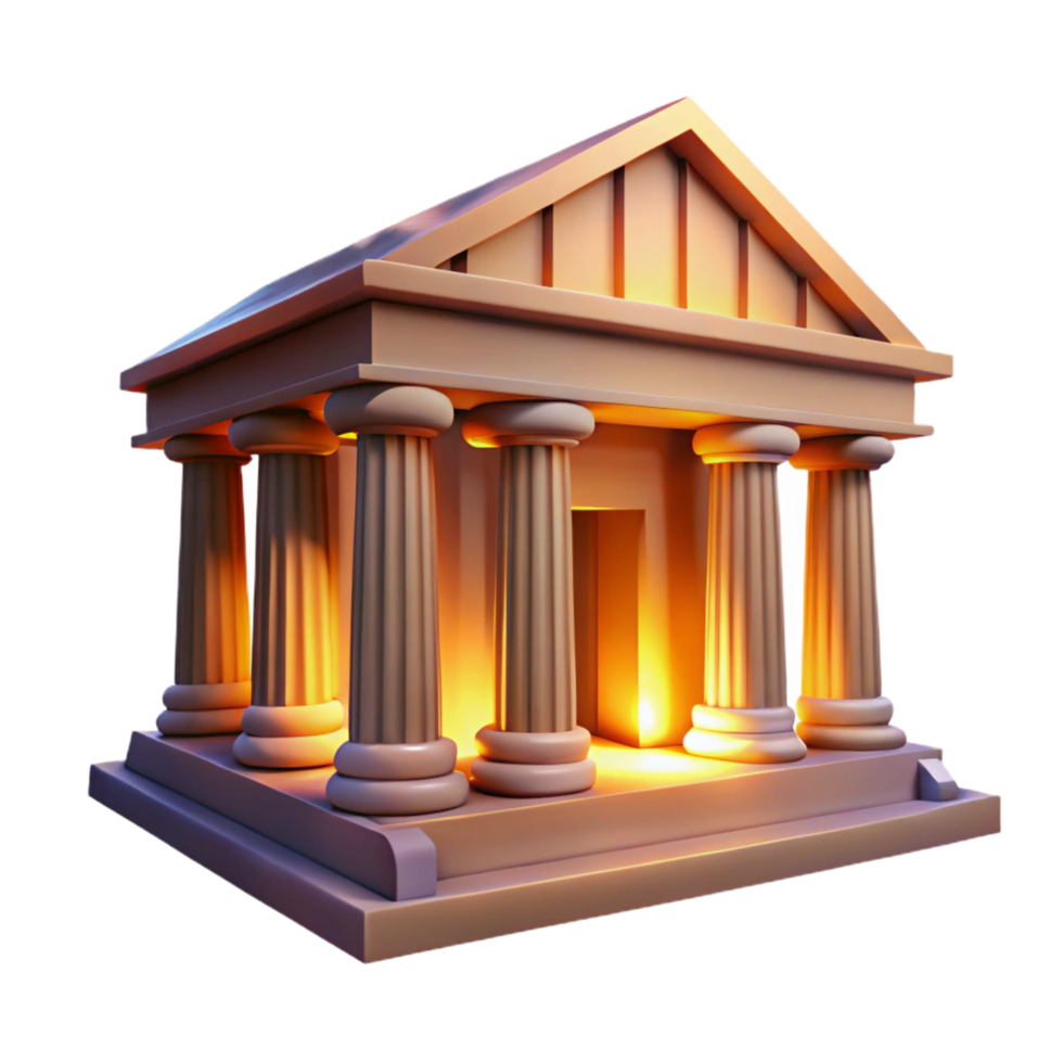 Ancient Temple 3D Model Columns, Architecture, Design, Classical, Structure, Building, Temple, Greek, History, Render png