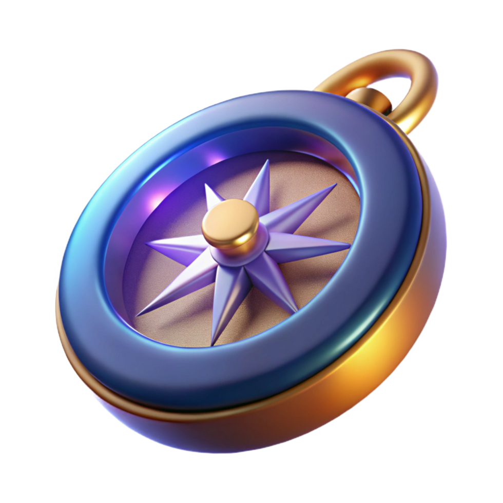3D Render of a Compass Guidance, Navigation, Direction, Exploration, Travel, Adventure, Journey, Discovery, Orientation, Wayfinding png