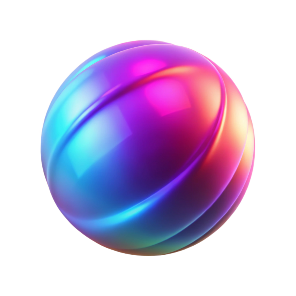 Abstract Colorful Sphere Gradient, Shiny, Swirl Design png