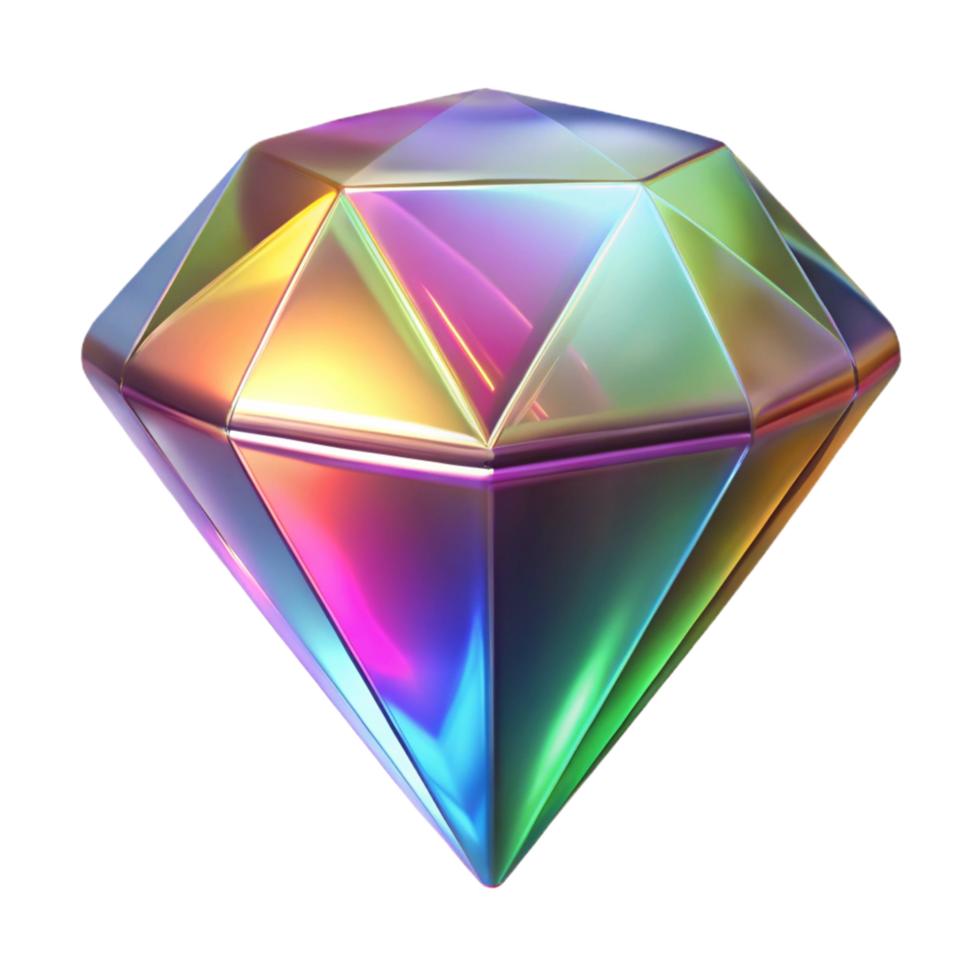 Iridescent Gem A Study in Prismatic Geometry png