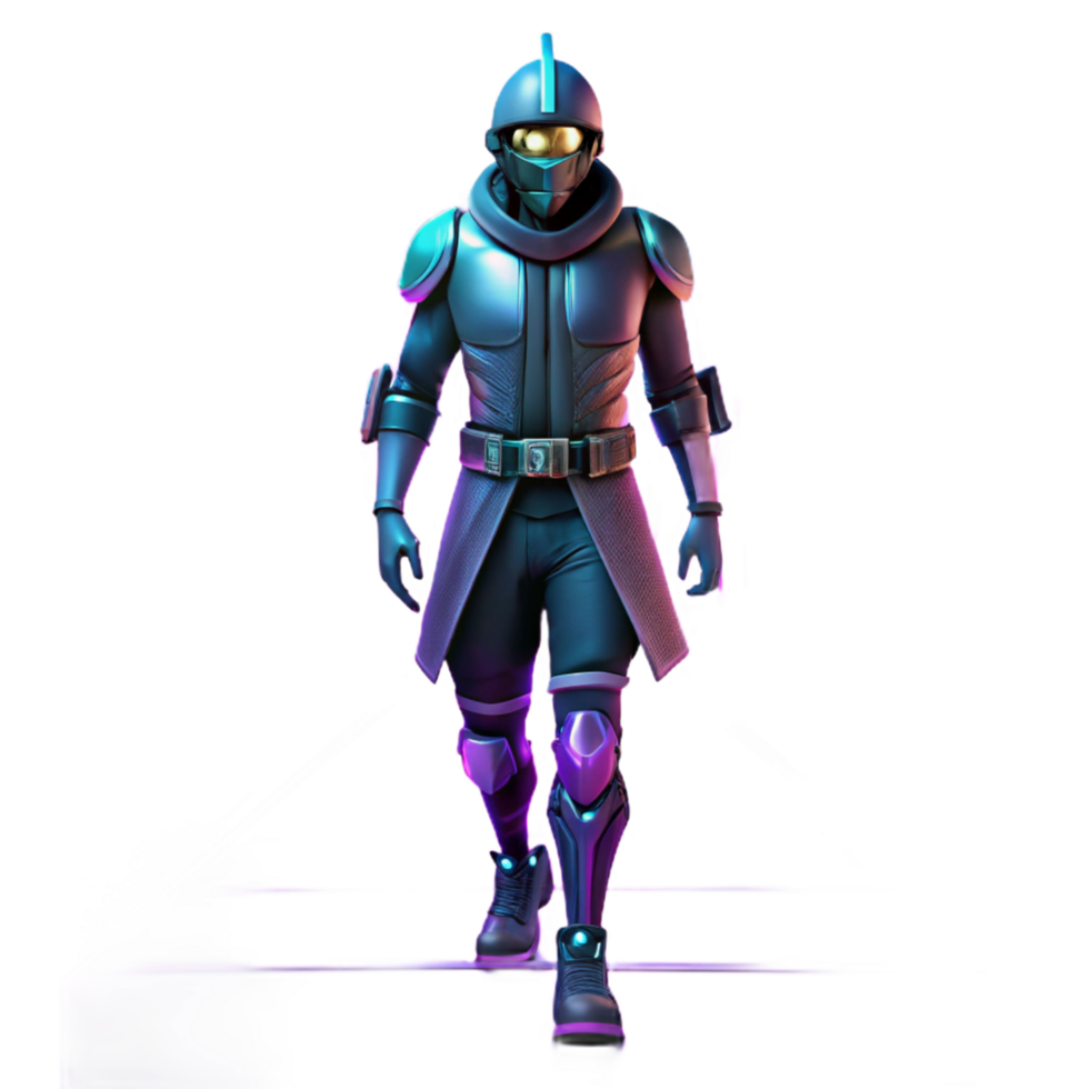 Futuristic Armored Combatant Cyberpunk Sci Fi Soldier Render png