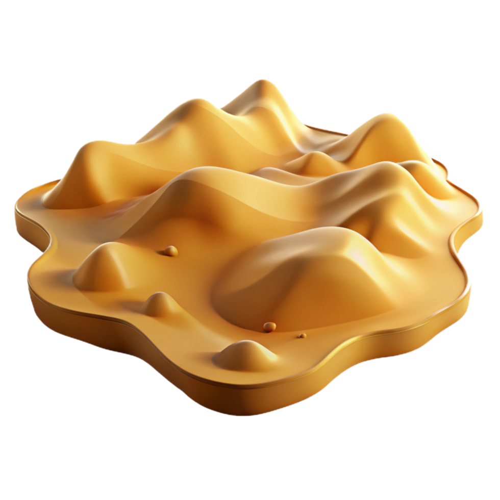 Abstract Desert Landscape 3D Render png