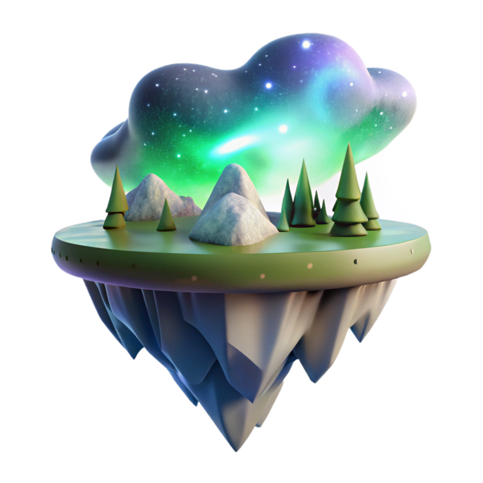 Floating Island Aurora png