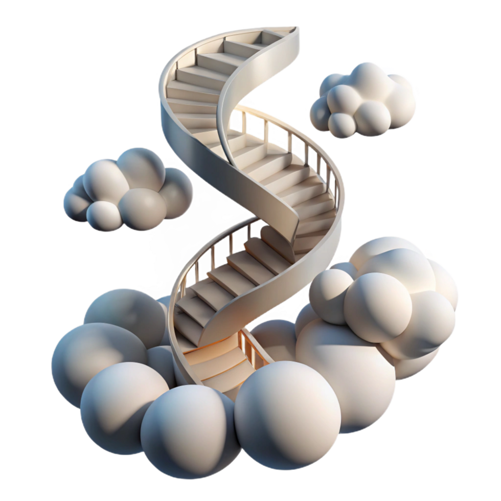 Spiral Staircase to the Clouds png