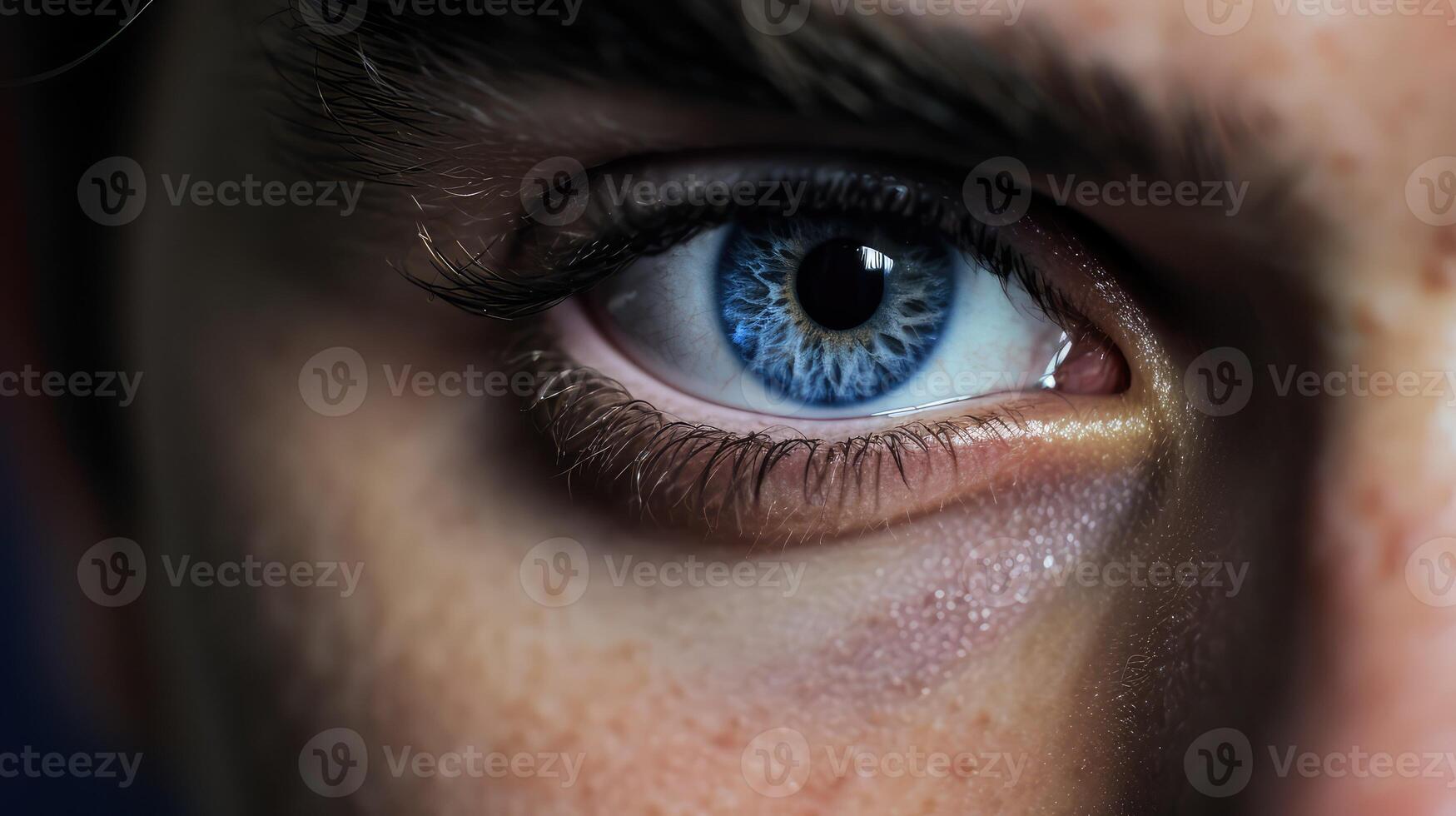 intense blue eyes photo