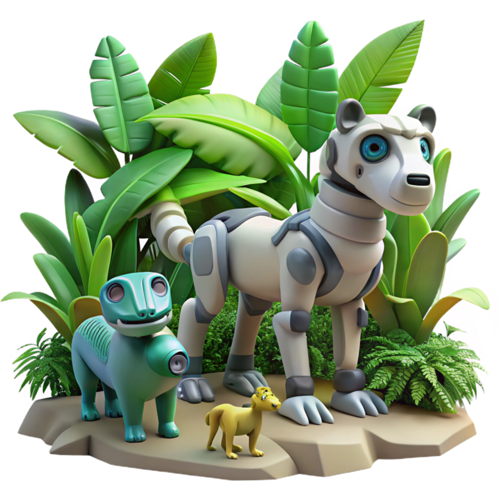 Jungle Robot Animals png