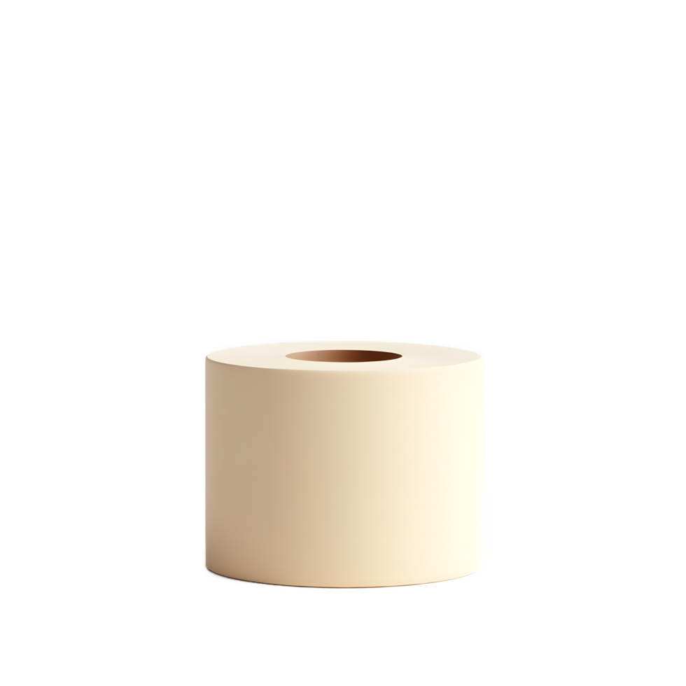 Cream Colored Cylinder Product Display Stand png