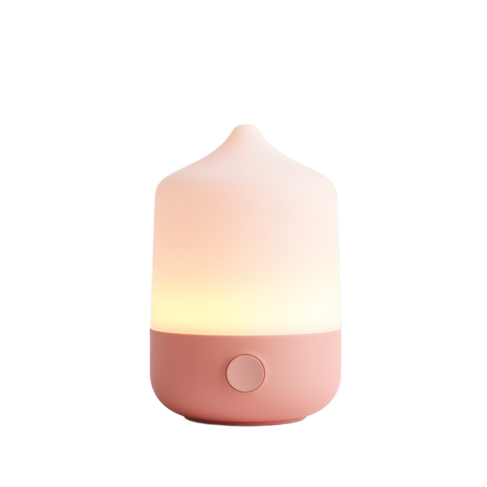 Modern Pink Essential Oil Diffuser Lamp Soft Glow Aroma Therapy png