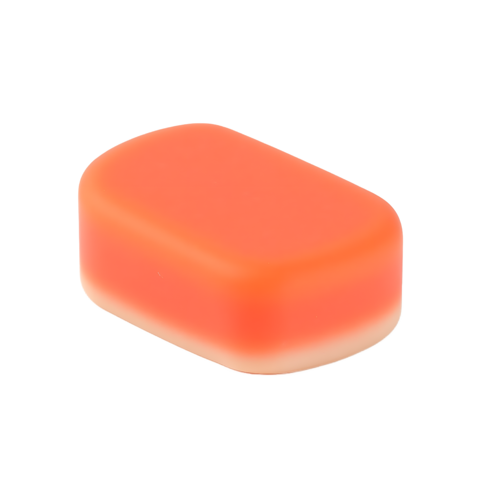 Coral Orange Soap Bar Natural Handmade Soap png
