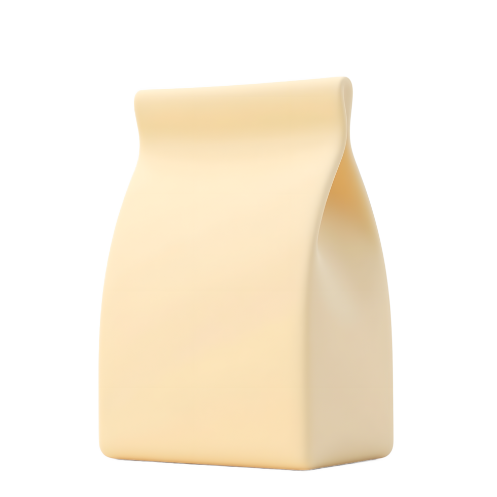Blank Beige Paper Pouch Mockup for Branding png