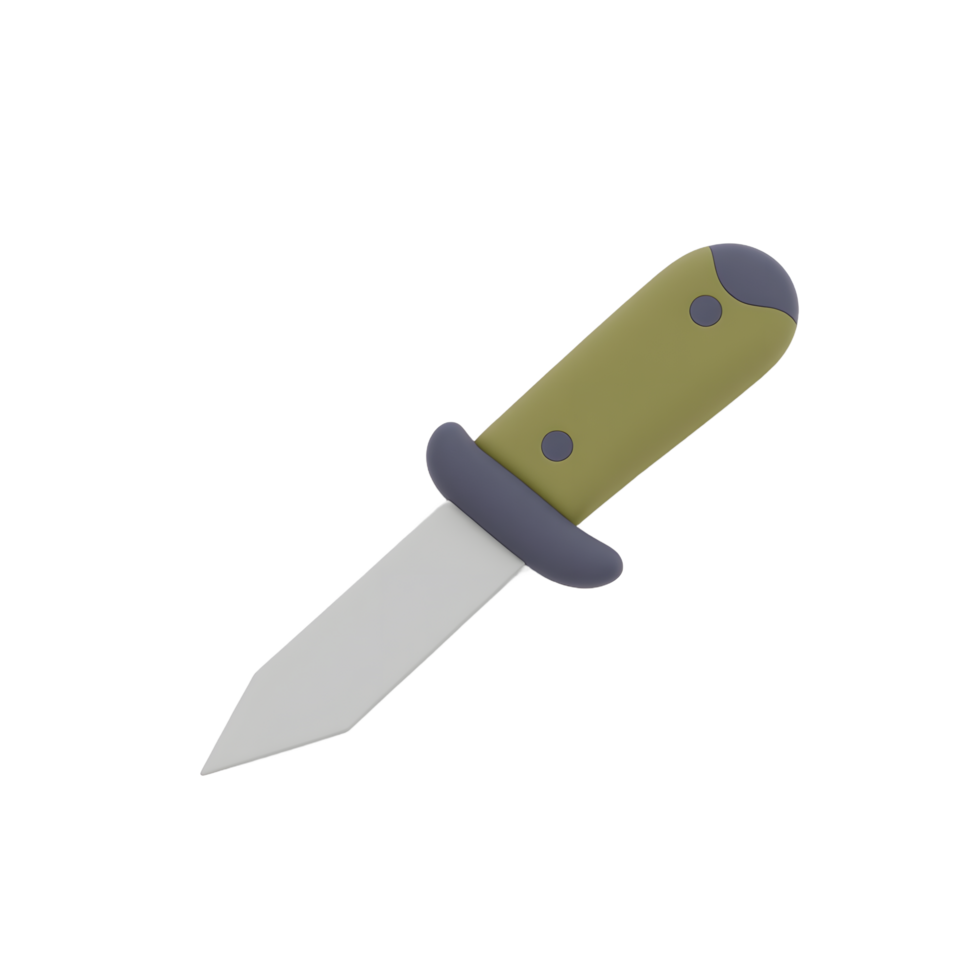 3D Rendered Cartoon Knife Model Download png