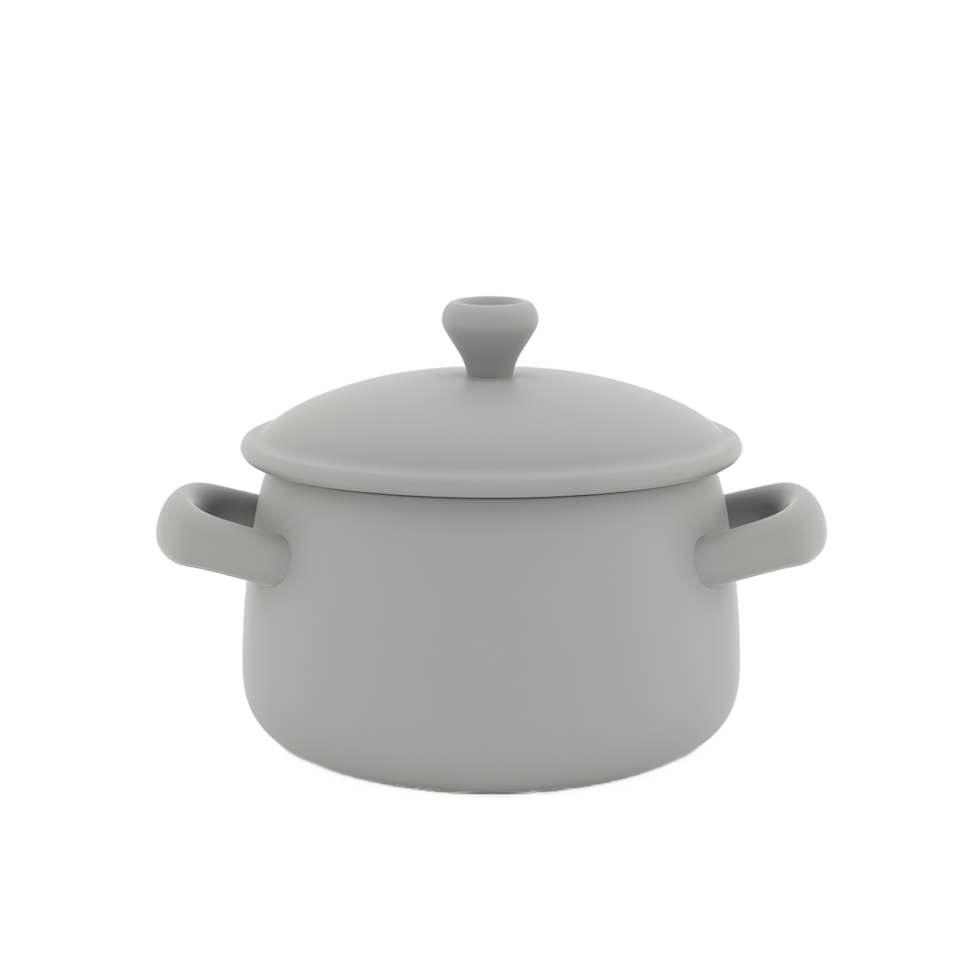 Grey Enamel Saucepan Cooking Pot with Lid png
