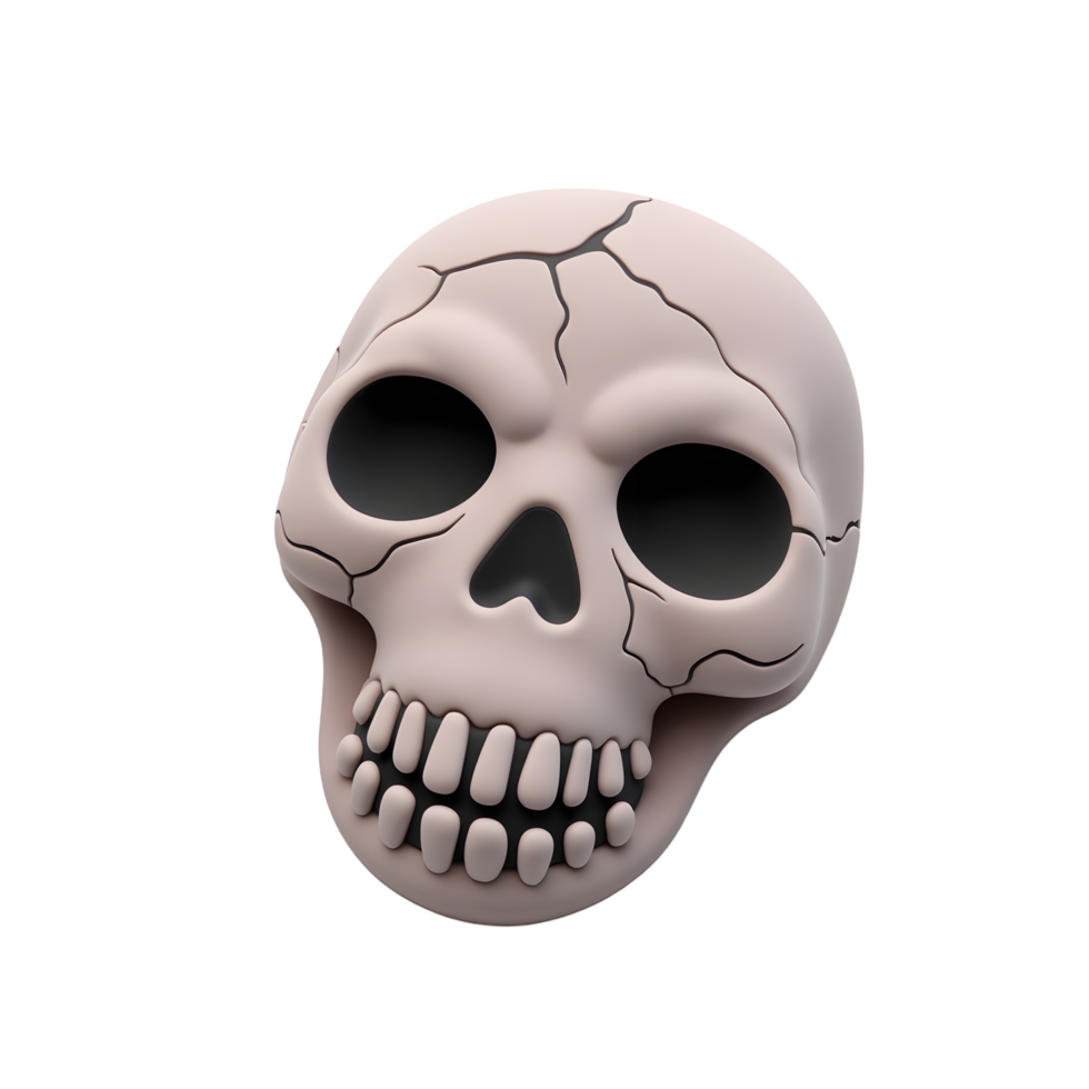 Realistic 3D Rendered Skull Model Halloween Decoration png