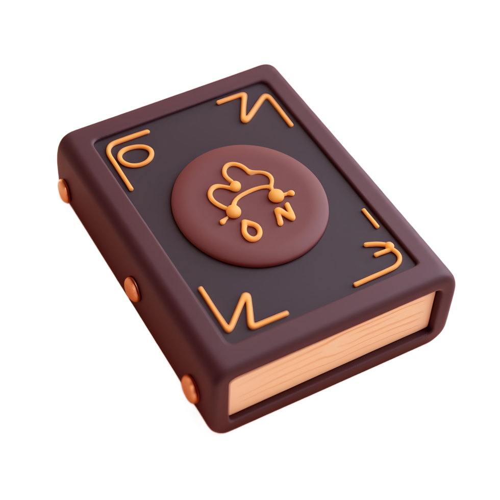 Mystic Book 3D Render Fantasy Magical Item Game Asset png