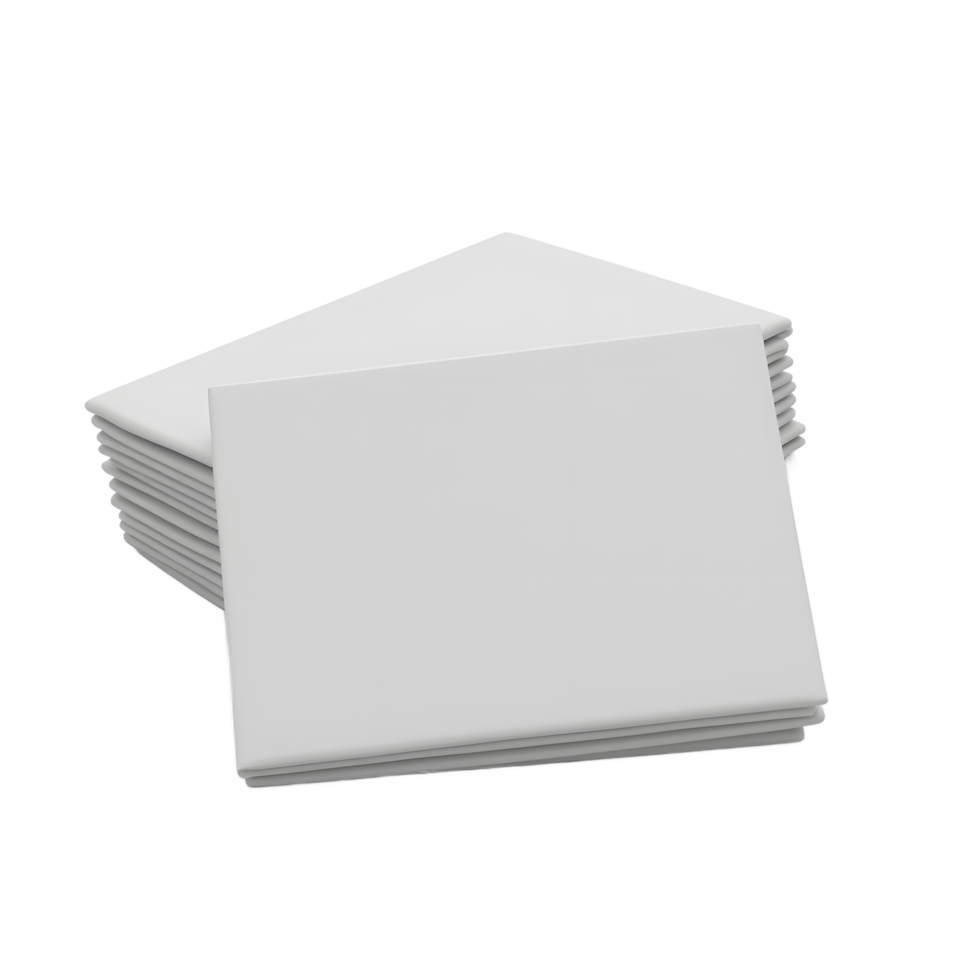 Stack of Blank Papers Ready for Printing or Design png
