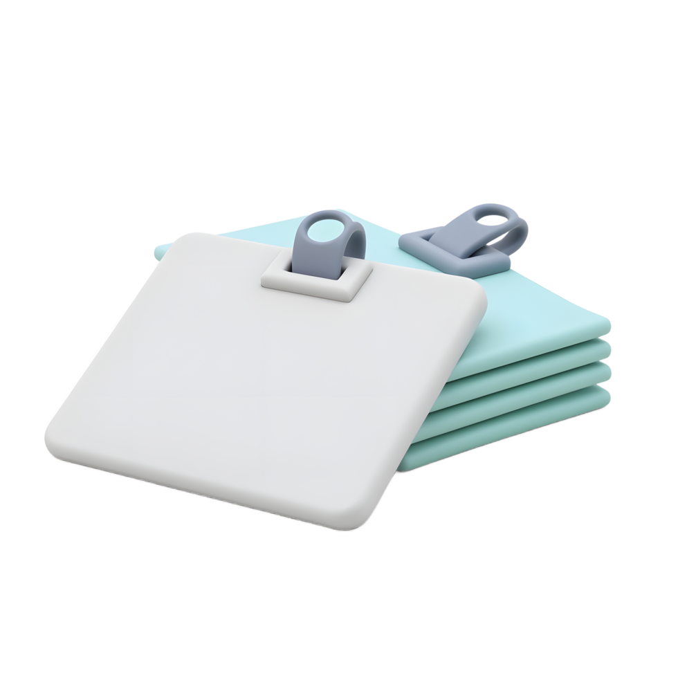 Blank Name Tags Stacked Mockup for Branding png