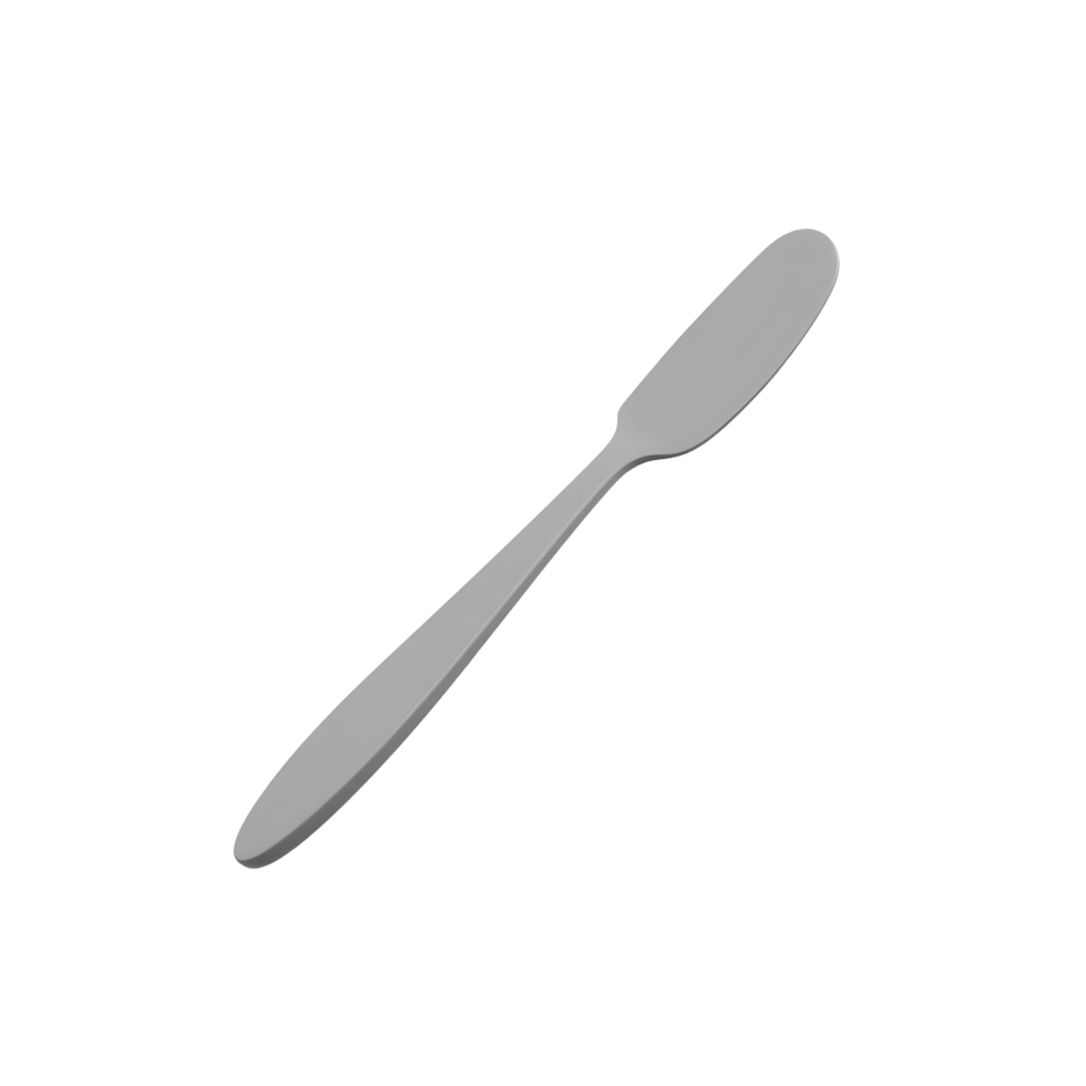 Modern Grey Butter Knife Isolated on White Background png