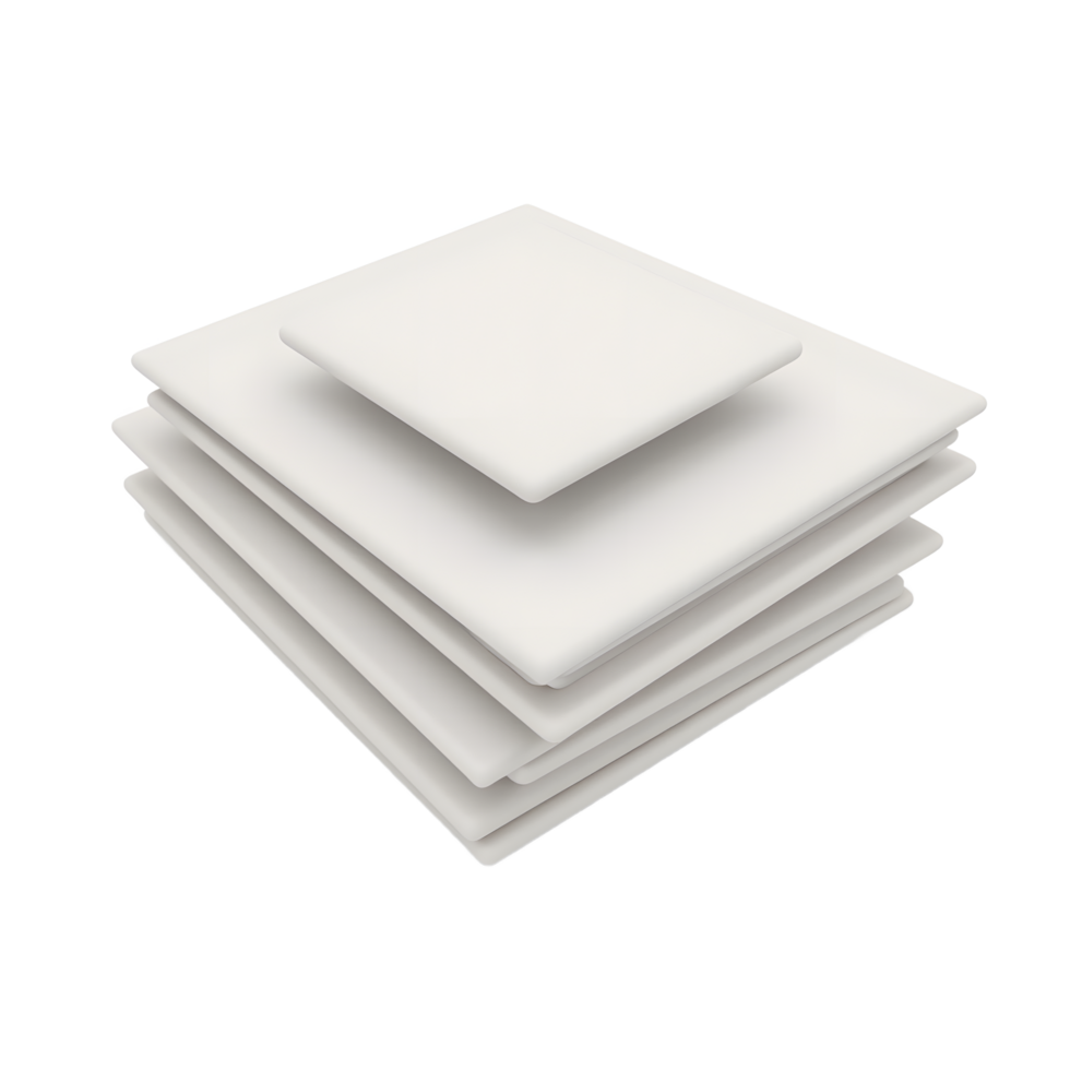Stack of White Blank Sheets Mockup for Branding png